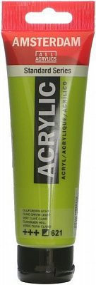 Краска акриловая № 621 Оливковый зеленый светлый 120 мл Amsterdam Standart Royal Talens