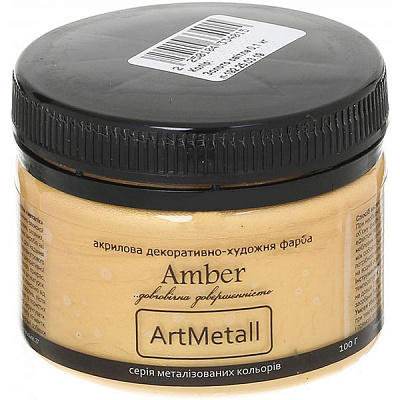 Декоративная краска Amber акриловая светлое золото 0.1кг