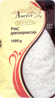 Рис Август 1000 г длинный Премиум 4820019600109 