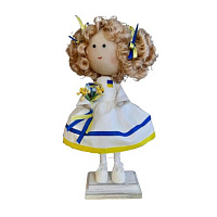 Статуетка Дівчинка-Українка з букетом 28 см