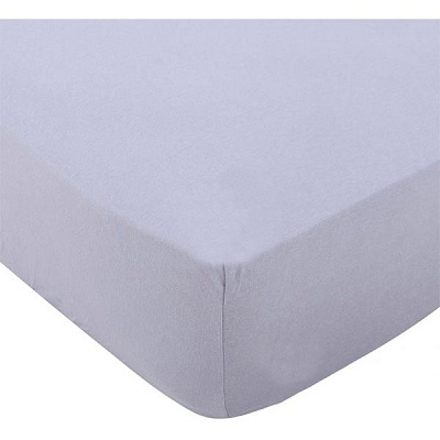 Простирадло на резинці трикотажне 180x200 см сірий Songer und Sohne