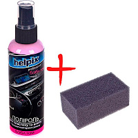 Полироль для пластика + губка Helpix Бабл гам 100 мл