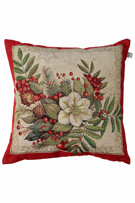 Подушка декоративна Різдвяний букет 45x45 см La Nuit