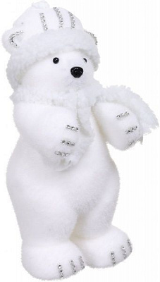 Декоративная фигура Мишка в шапке гламурный RS1D1225-2E 28 см 