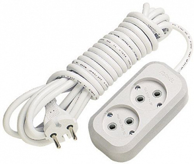 Удлинитель Makel без заземления 2 гн. белый 5 м MGP104 