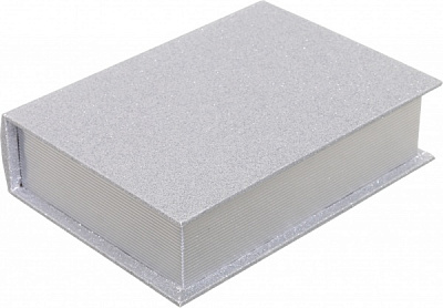 Скринька-книга Шик 30х22х7,5 см срібна