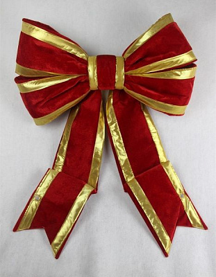 Декорация новогодняя Бант червоно-золотий 60 см HG24-81237 