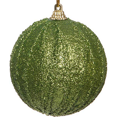 Шарик новогодний Полоска SDA1080GR 80 мм