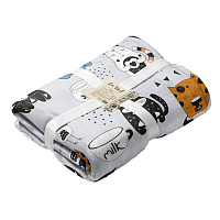 Плед WEALTHY CAT 200x220 см белый с рисунком BILTEX