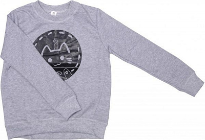 Свитшот Luna Kids 11 р.140 серый меланж