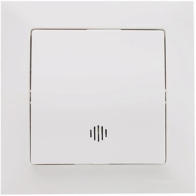 Вимикач одинарний з підсвіткою Mutlusan Candela білий