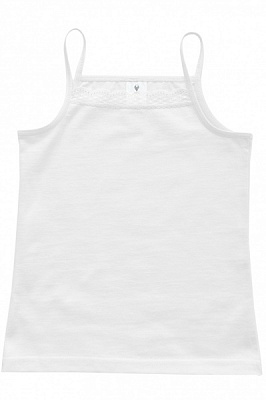 Майка для девочек Роза р.152 белый 210425 