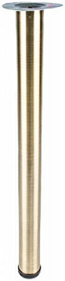 Мебельная ножка DC АВ d60x710 мм латунь с верхним стальным креплением 