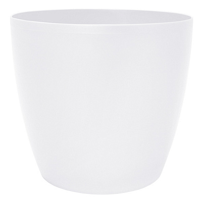 Кашпо пластиковое Алеана Матильда круглый 11,9 л белый (113086) 