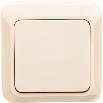 Вимикач одноклавішний Underprice IP20 без підсвітки кремовий BD-SWP.MZ20G1W1-CR