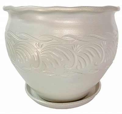 Горшок Гончарный круглый 13 л золото 