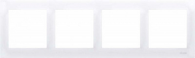 Рамка чотиримісна Simon Premium універсальна білий DR4/11