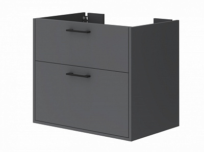 Тумба ЮВЕНТА Afina 70 см Антрацит под столешницу или умывальник Piedra 70