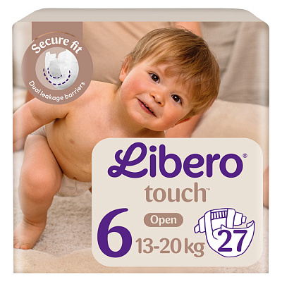 Подгузники Libero Touch 6 13-19 кг 27 шт.