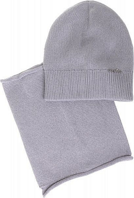 Комплект шапка + снуд Pompona для девочек р.52-54 серый 20 Z P 51 k 