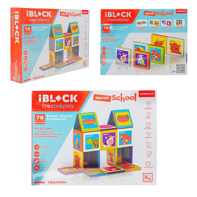 Конструктор магнитный Iblock 78 дет. PL-921-243