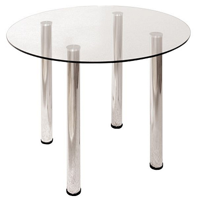 Стол кухонный 90 см прозрачный