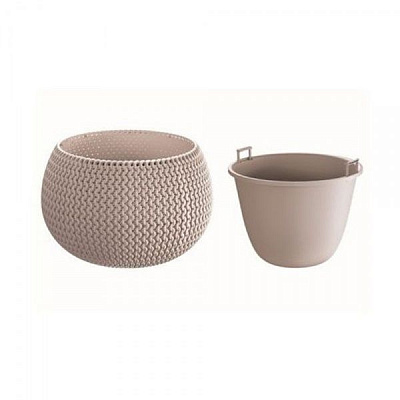 Горшок для цветов Prosperplast Splofy Bowi с вкладчиком круглый (11300-7529) 