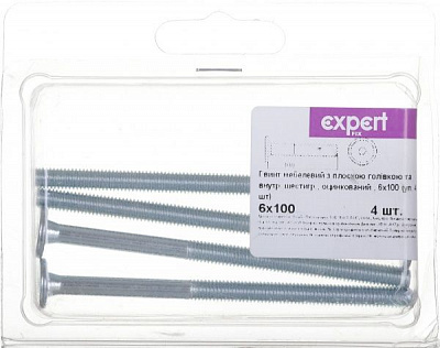 Винт метрический 6x100 мм ЦБ 6x100 мм 4 шт. Expert Fix