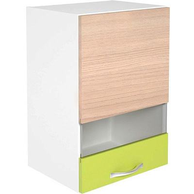 Шафа верхня МС Варшава В 40/60/30-вітрина ясень шимо світлий/лайм Грейд