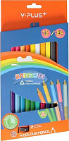 Карандаши цветные двухсторонние Rainbow jumbo 12 шт. PC150410 Y PLUS