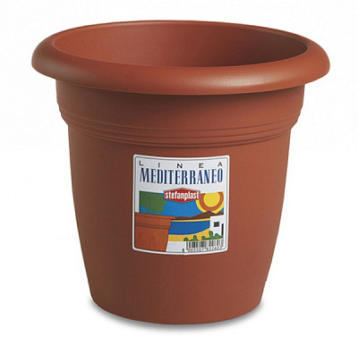 Вазон пластиковый Stefanplast Linea Mediterraneo круглый 90 л терракот (82650) 