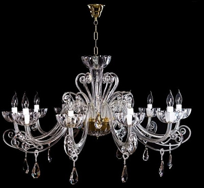 Люстра підвісна Crystal Life 10x40 Вт E14 золото A3335LM-10GO