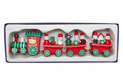 Декоративная новогодняя фигура Паровозик 8 см 