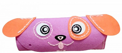 Пенал зший сам Собачка Аплі-Краплі рожевий