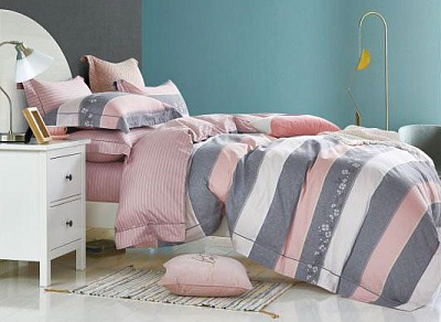 Комплект постельного белья Marry2 розово-бело-серый La Nuit 