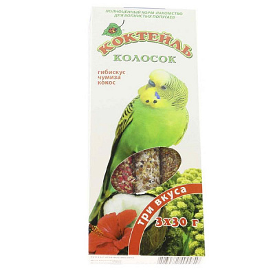 Корм Природа Колосок Три смака гібіскус чумиза та кокос 3х30 г