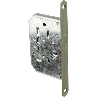 Замок врізний з ручками WC RDA SL-155 для розсувних дверей матова антична латунь