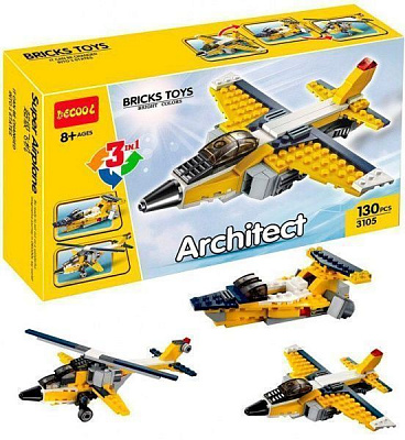 Конструктор Decool Повітряний транспорт 3в1 3105