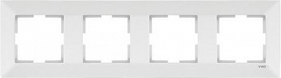 Рамка четырехместная Viko Meridian 85x320 мм горизонтальная белый 90979004-WH