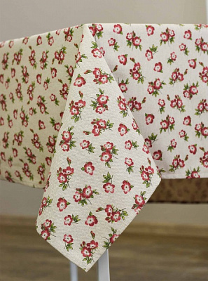 Скатерть Lucy Бордовый цветок 133x180 см мульти La Nuit 