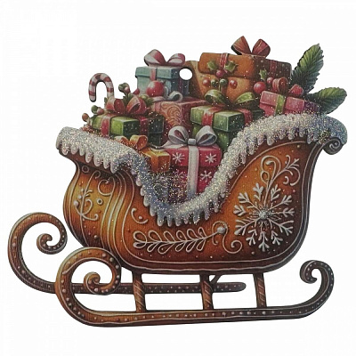 Подвеска MIS LT Печенько Сани 8,5 см коричневый