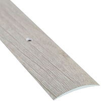 Порожек алюминиевый декорированный Braz Line с отверстиями 30x900 мм дуб беленый