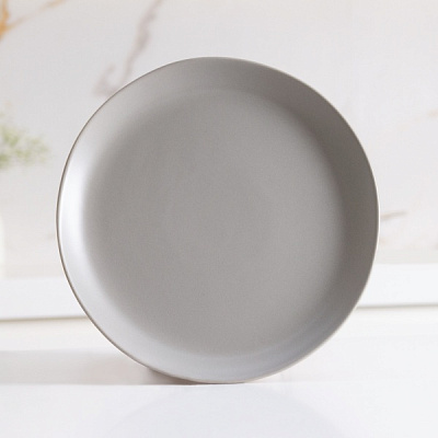 Тарелка обеденная Совершенство 25 см серая MVM