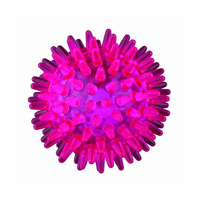 Игрушка для собак Trixie мячик-ёжик из термопластрезины мигающий 5см