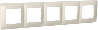 Рамка пятиместная Plank Electrotechnic Classic универсальная слоновая кость PLK1050131