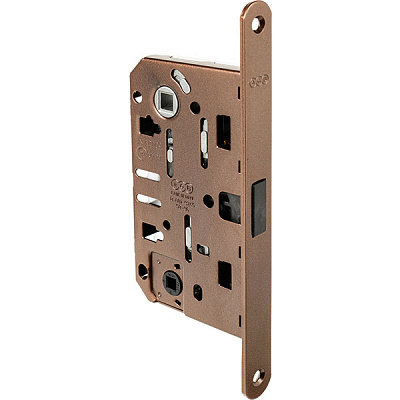 Дверной замок межкомнатный AGB Mediana Polaris античная бронза 96 мм