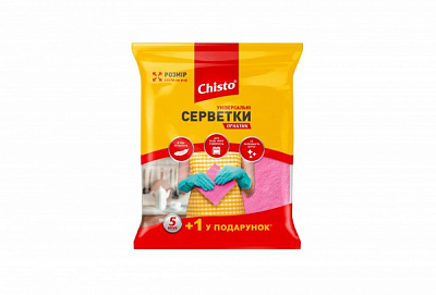 Серветка універсальна Практик 5+1 шт. 32х36 см 6 шт./уп. жовтий