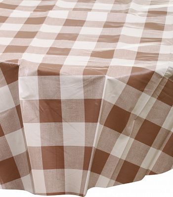 Скатерть Check круглая d140 коричневый UP! (Underprice) 