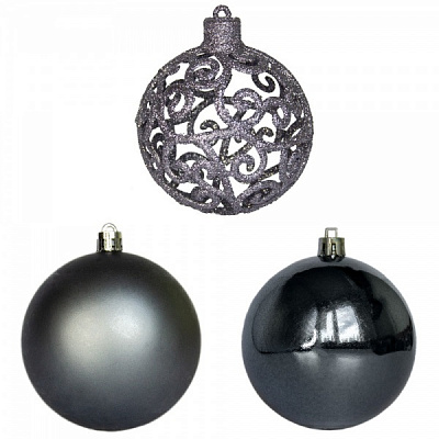 Набір ялинкових куль Девілон 251697 d80 мм 3 шт./уп.