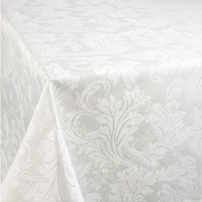 Скатерть Сияние Белое серебро 130x300 см Прованс 